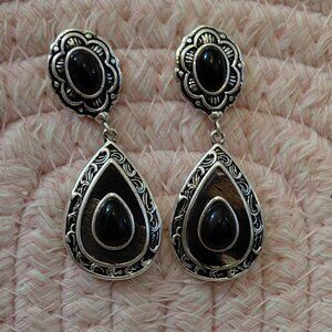 Wrangler Western TearDrop Dangle Earrings Country Statement Genuine Ho